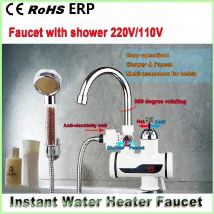 Bathroom & kitchen Electric instant heating water faucet mixer with shower
