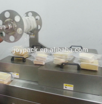 chorizo and bacon vacuum packaging machine in thermoforming in flexible film