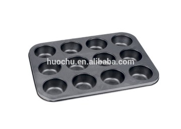 Carbon steel non stick non-stick coating 12 twelve cups holes muffin pan