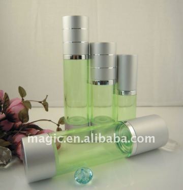 aluminum clear cosmetic airless bottle