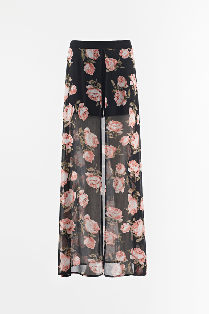 chiffon light wide trousers