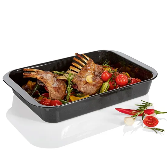 Nonstick Baking Pans & Enamel Kitchen Tools - Food-Grade Steel Pans for Household Use