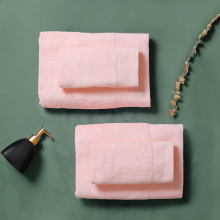100% Cotton Solid Color Dobby Border Hand Towel