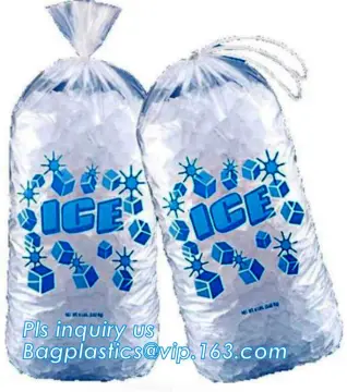 customized ice bag with drawstring, Food Industrial Use Plastic Wicket Ice Bag, ice bag on roll, Ice Bags with Draw String