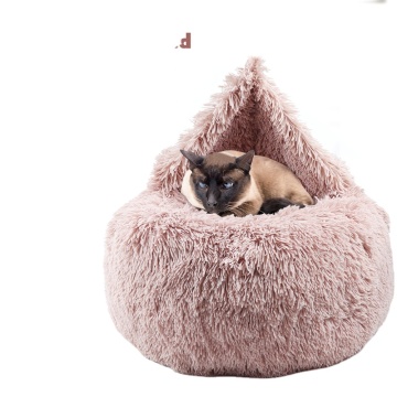 Modern Soft Plush Round Bed for Cats and Small Dogs - Warming Pet Blanket for Autumn and Winter