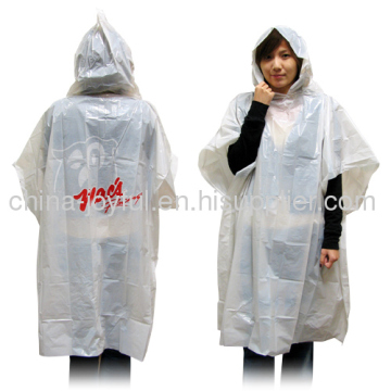 Poncho di plastica monouso portatile