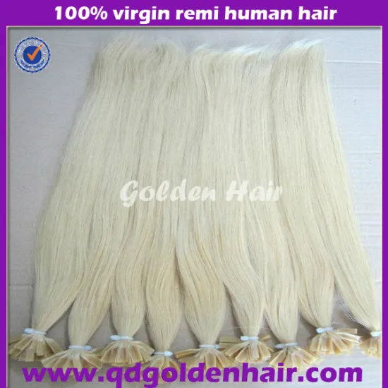 Golden Hair High Quality Human Hair Pre-bonded Hair Extension Nail hair /U-tip hair