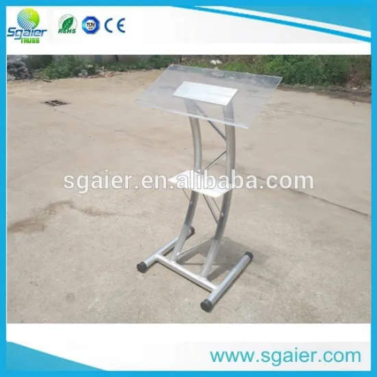 Clear acrylic board aluminum truss podium lectern for sale in sgaier