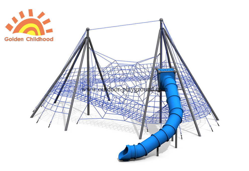 outdoor discovery playground with tube