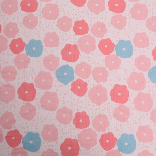100% Cotton Double Layer Gauze Printed Fabric