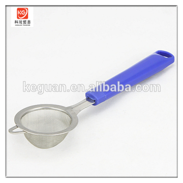 SK-118 hot sale plastic handle stainless steel wire mesh strainer