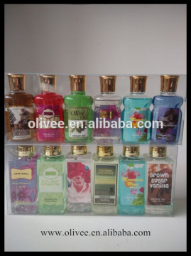 flower herbal fragrances 65ml moisturizing body gel shower gel set with PVC folded box