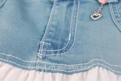High Quality Children Long Skirts Beautiful Summer Kids Girls Jean Skirt With Lace