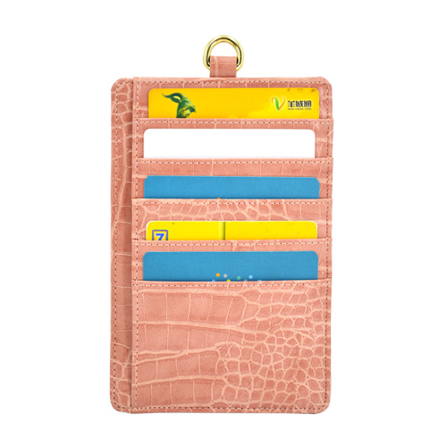Slot Phone Case Card Holder with Strap Crocodile Leather Card Holder Factory