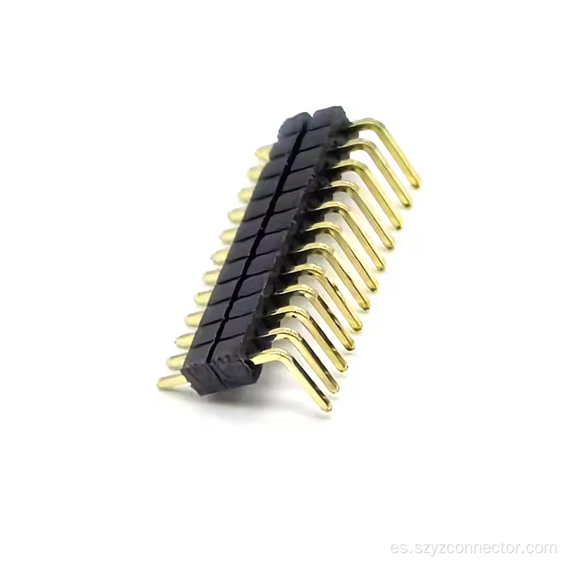 Conector de clavija en ángulo recto con paso de 1,0 mm