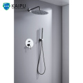 Chrome Brass Bathroom Concealed Shower Faucet Mixer Tap