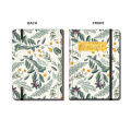 Custom plant leaf cover strap hardcover notebook