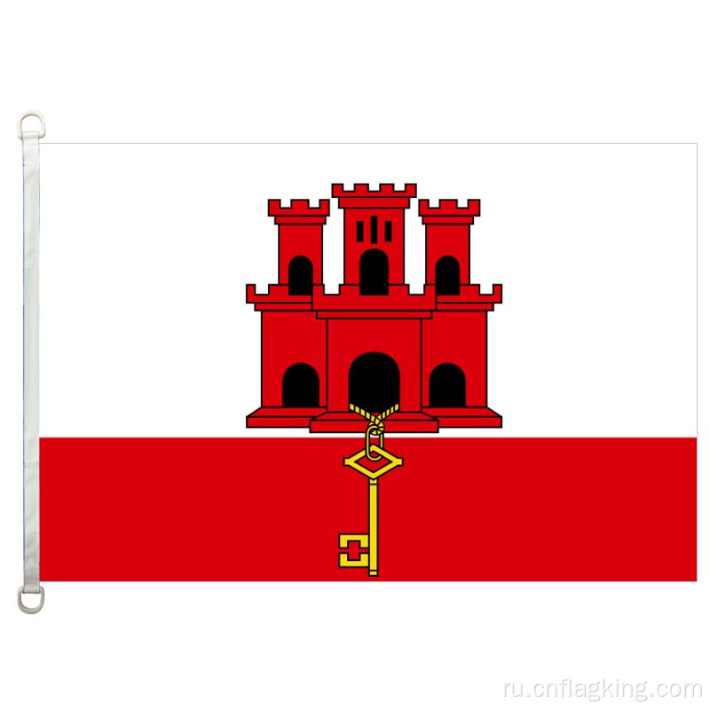 Флаг Гибралтара 90 * 150см 100% полиэстер
