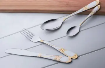 Stainless Steel Forks Spoons Knives Tableware Set