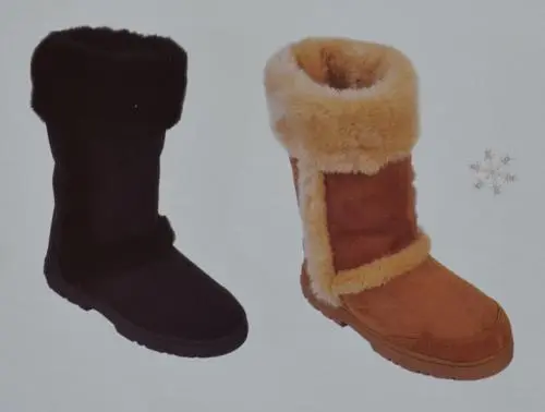 Warm Winter Snow Boots with Stitched Sole