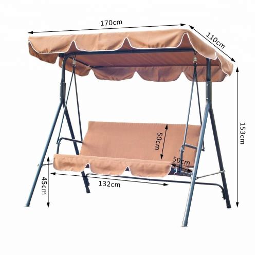 Modern Shoe Rack Outdoor 2-Seat Striped Patio Swing with Canopy Manufactory