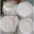 24PCS Round White Opal Glass Dinner Plates Set