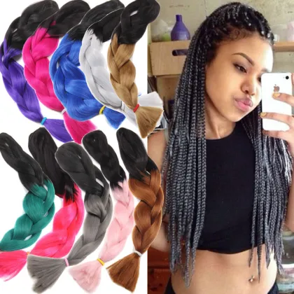Wholesale Custom Fashion Luxury Synthetic Hair synthetic yaki braiding hair