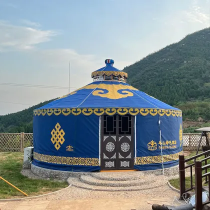 Wind-Resistant Outdoor Steel Mesh Frame Yurt for Scenic Area Accommodation