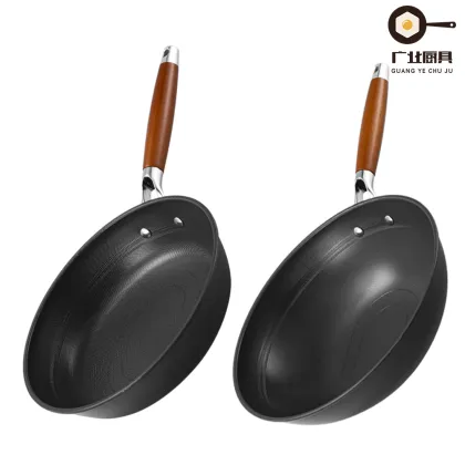 Etched frying pan, wok