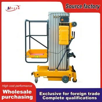 High Reach Aluminum Lift with Single Mast Design