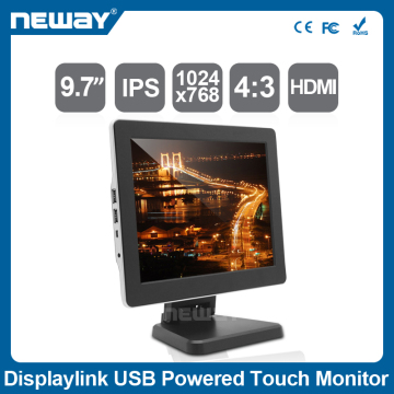 9.7 inch 1024*768 resolution LED bachlight touch function optional abundant interface IPS screen
