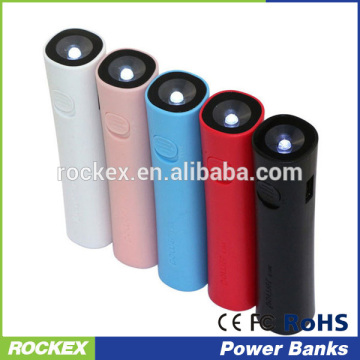 Best quality power bank for smartphone with LED flashlight 2600mAh