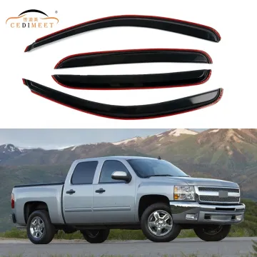 Acrylic In Channel Door Visor for Silverado GMC Sierra 1500 2007-2013