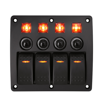 Genuine Marine 4 Gang Breaker Switch Panel
