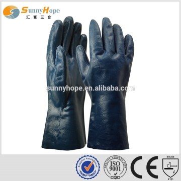 sunnyhope Blue Nitrile Coated gloves, Long Sleeves gloves