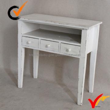 Antique design &Classic European white acccent table