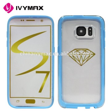 Fashion design shockproof phone case for Samsung galaxy s7 2 in 1 case