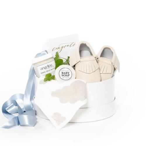 New born paper baby round baby gift box