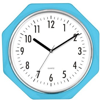 PLASTIC octagonal clock