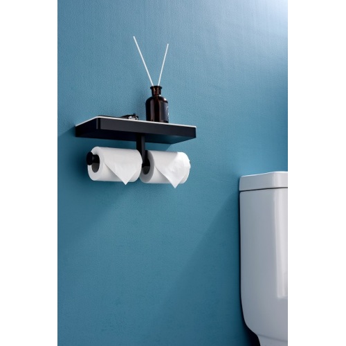 Toilet Paper Holder with Shelf Toilet Paper Roll Holder With Slabstone shelf Manufactory