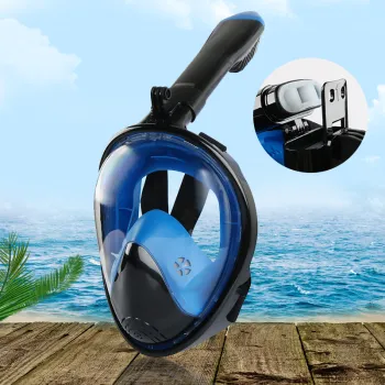 Adult Novice Scuba Diving Mask Full Face Anti Fog Underwater Snorkel Mask Set Swimming Mask for Gopro Camera(Myopia Lens Option)