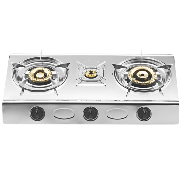 Factory high-effective steel frame and cast iron gas stove 2 burner