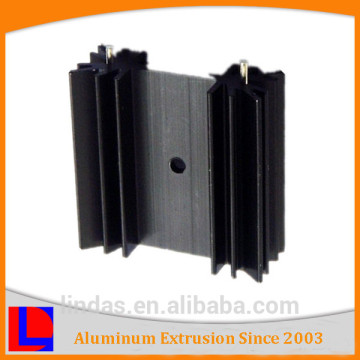 6063-t5 extruded drilled black high heatsink black aluminium powder