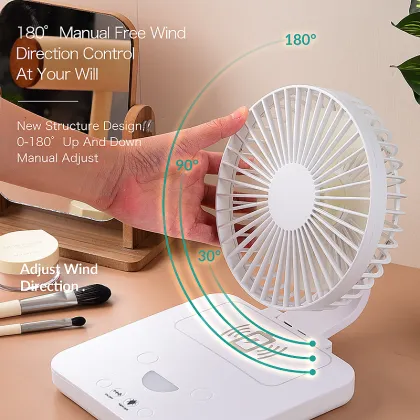 Smart Multifunctional Table Fan Lamp with Wireless Charging