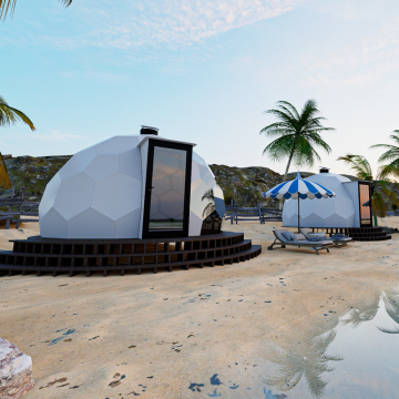 Geodesic Dome Glamping Hotel: Aluminum Alloy and Tempered Glass Outdoor Glass House Tent