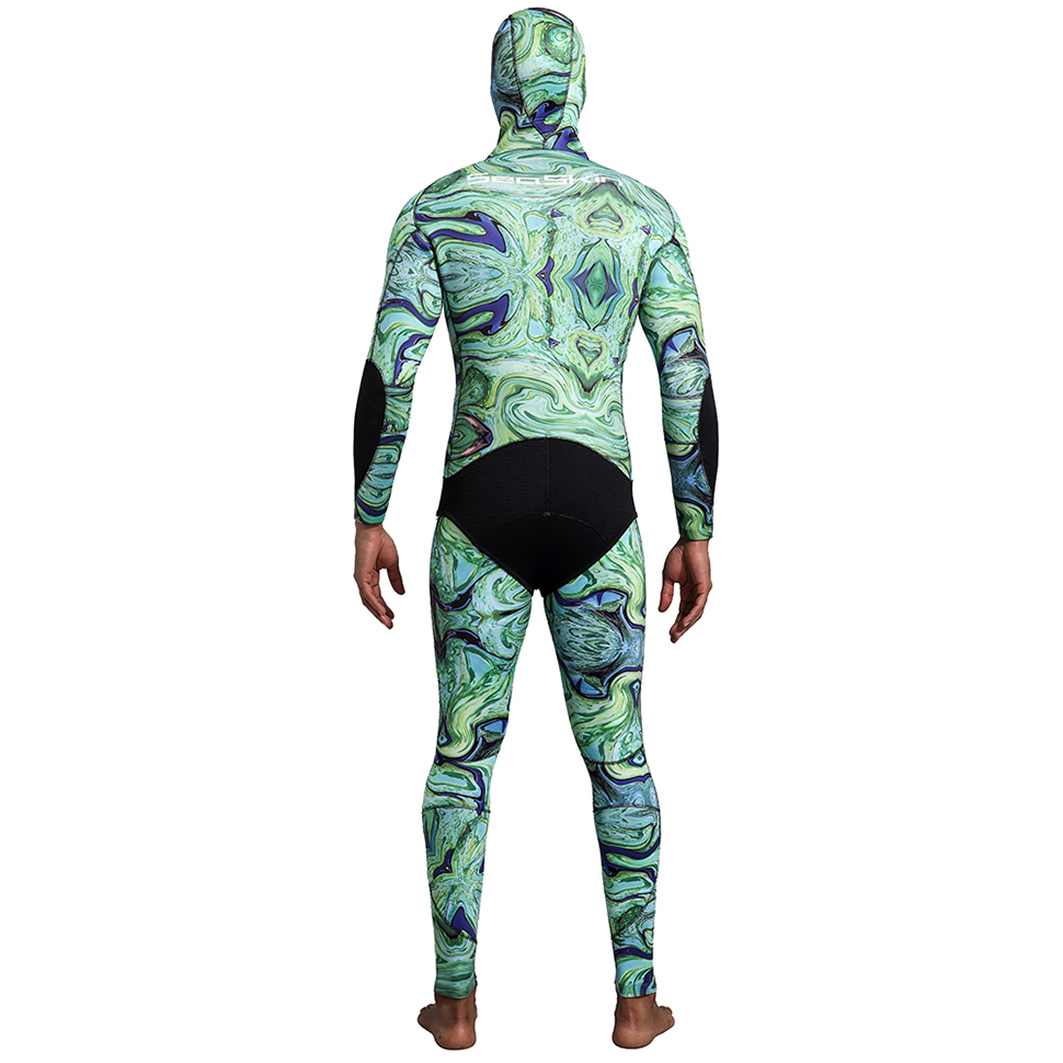 Seaskin Neoprene Dua keping Spearfishing Camo Diving Wetsuit