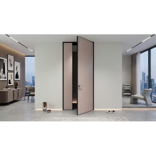 Painéis de portas de madeira maciça texturizados para privacidade do quarto