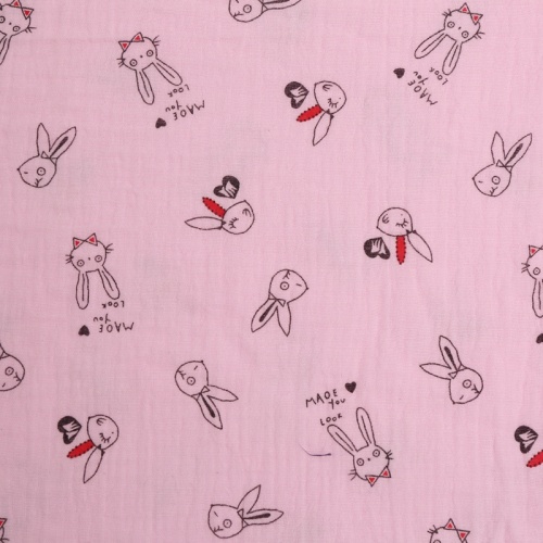 New Product Cotton Double Layer Gauze Printed Fabric