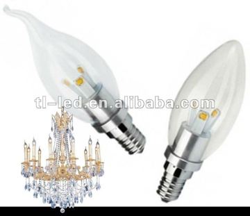 High Power LED Lamp,LED Chandelier Bulb, E14 3W
