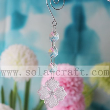 Wholesale Vintage Faceted Octagonal Chandelier Crystal Prisms With 14MM Beads And 41MM Pendant